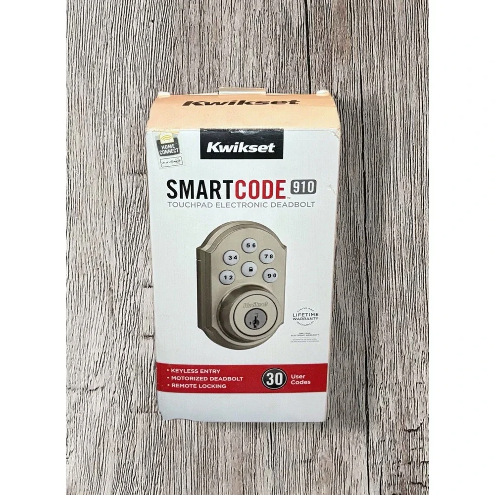 Kwikset SmartCode 910 Touchpad Electronic Deadbolt Satin Nickel Open Box